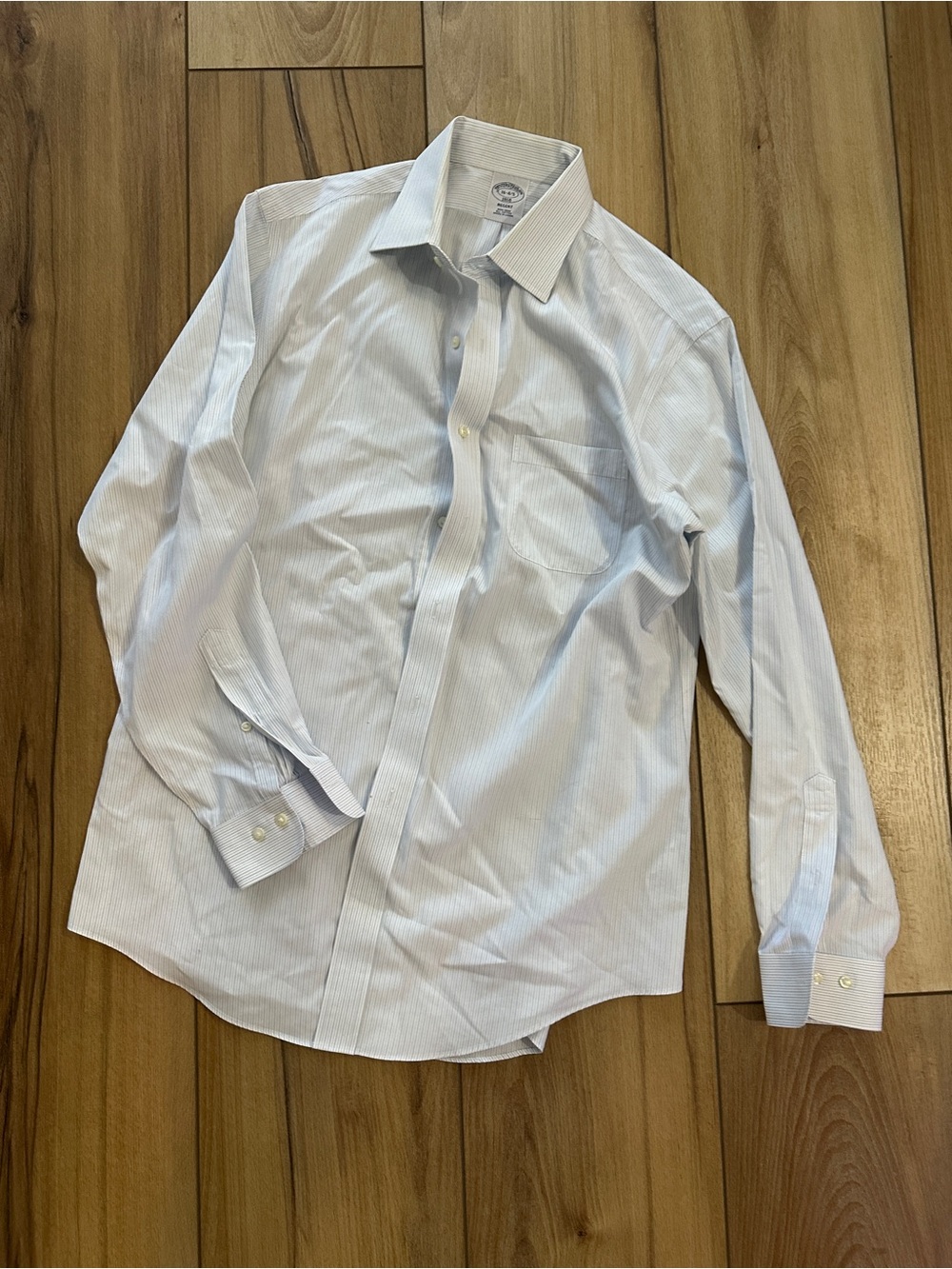 Brooks Brothers Light Blue Pinstripe Dress Shirt